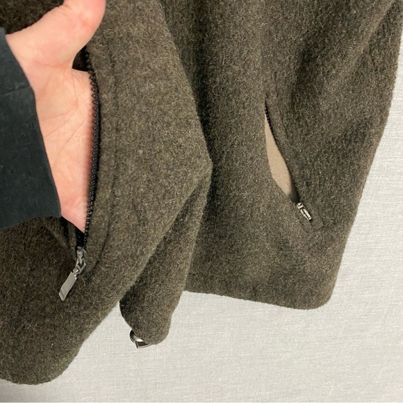 Marks & Spencer St. Michael Wool Blend Sweater Jacket Mens Large Zipper Fleece - Picture 5 of 11